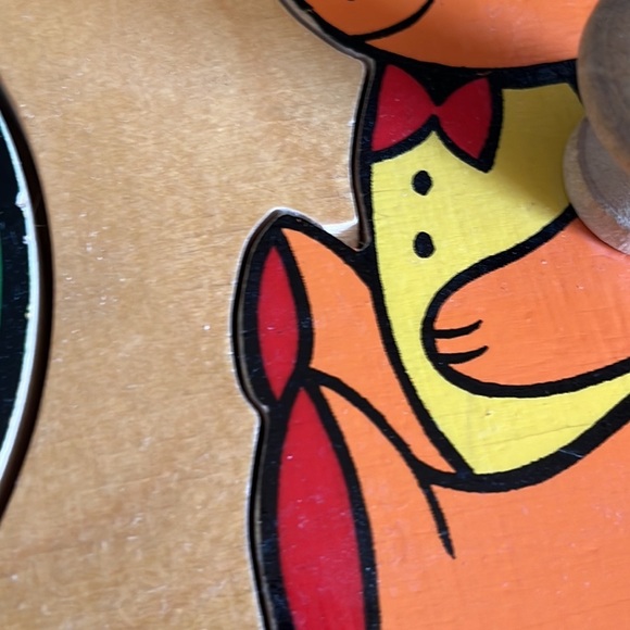 Vtg Puzzle Wood Knob Peg Handle Toddler Bear Ball Duck Blocks 1994 Doron Layeled - Picture 14 of 15